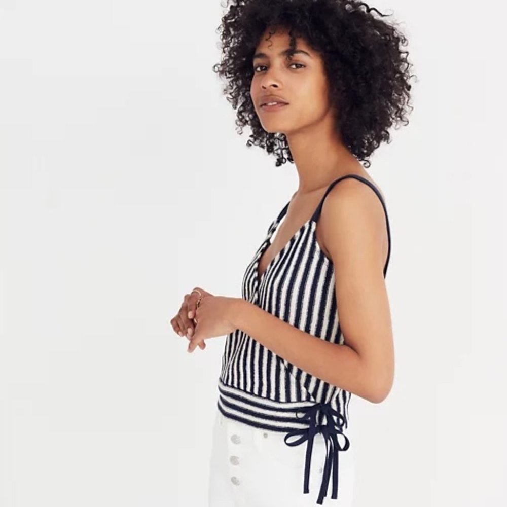 Madewell Women's Finale Tank Top in Jacquard Stripe Size Large Style #G5538